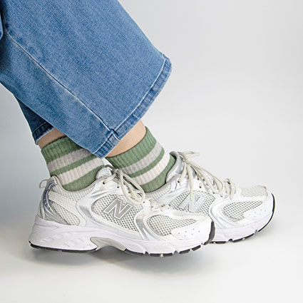 Quater Socken 2er Pack knöchelhoch mit Ringel