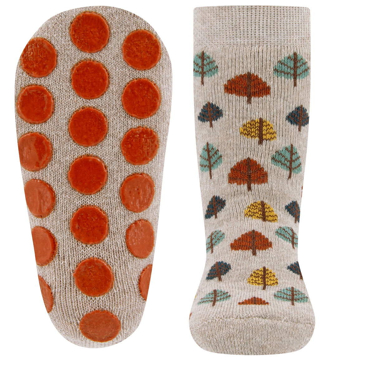 Stoppersocken GOTS Bäume