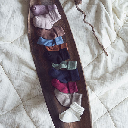 Rippsocken Baby mit Umschlag