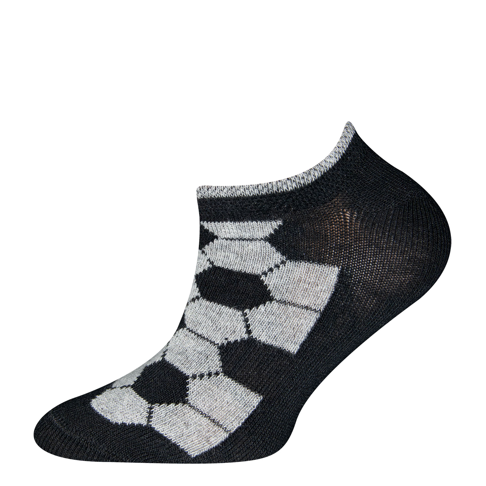 Sneakersocken 3er Pack Fußball/Ringel