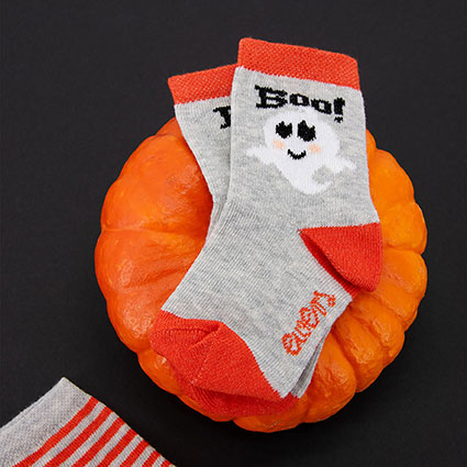 Socken 2er Pack Gespenst/Ringel