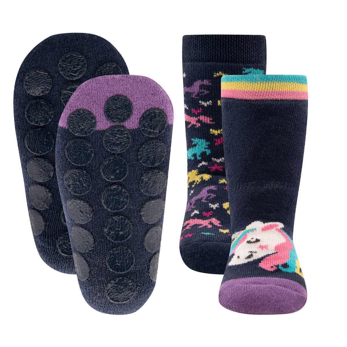 Stoppersocken 2er Pack Einhorn