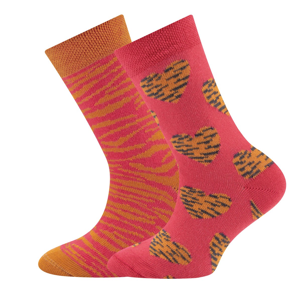 Socken 2er Pack Herzen/Tiger