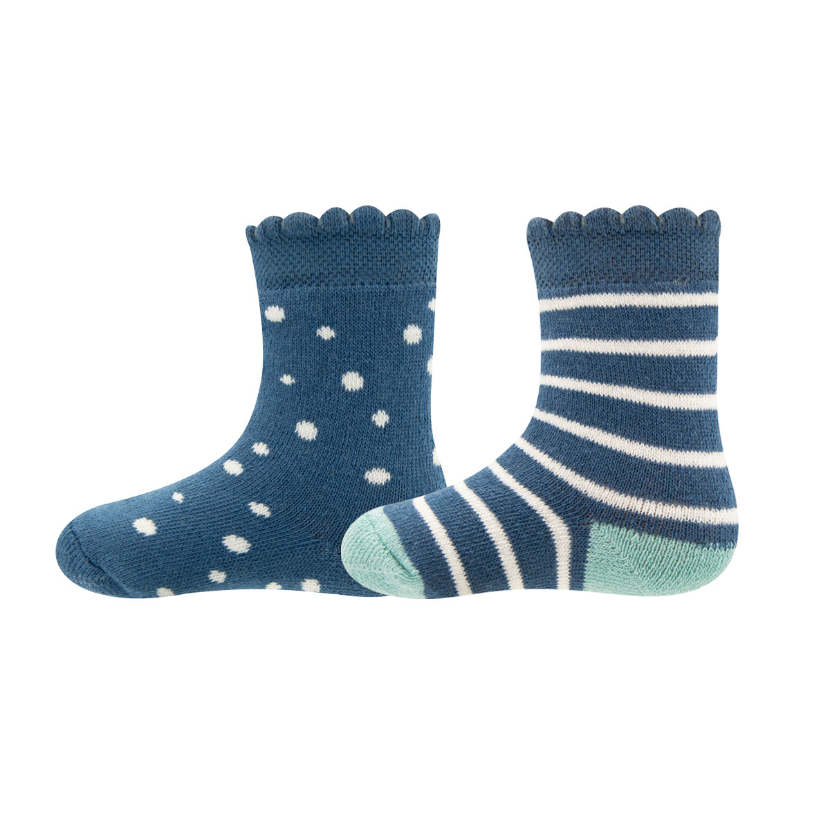Thermosocken Baby 2er Pack Punkte/Ringel