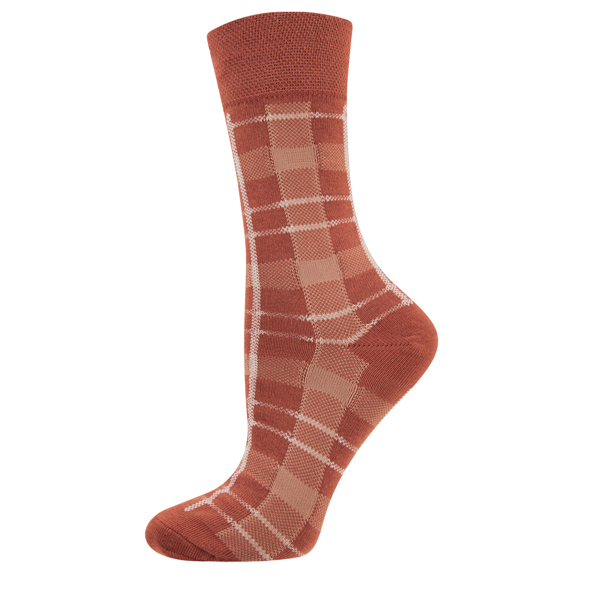 Damensocken GOTS Karo