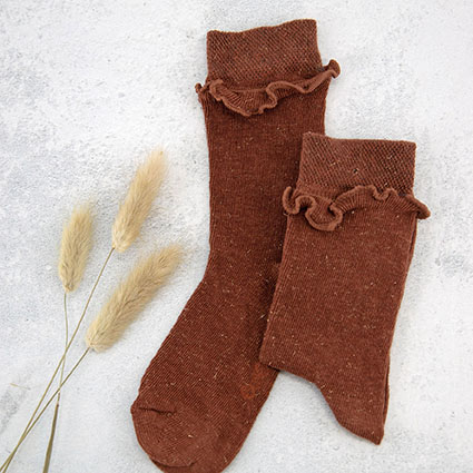 Glitzersocken Rüsche
