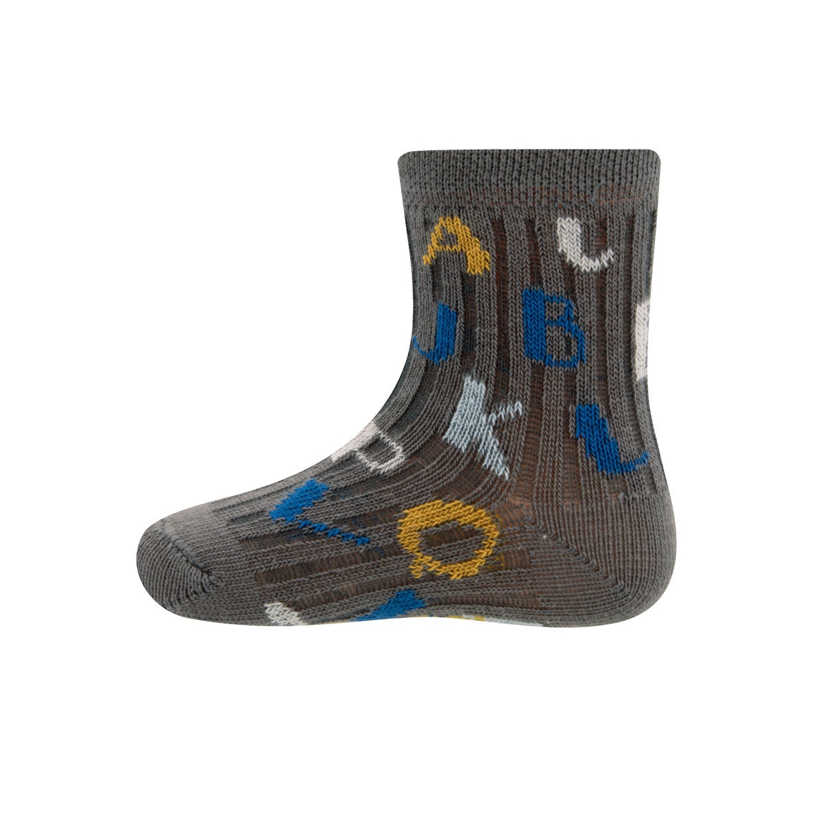 Socken 3er Pack Rippe/Buchstaben