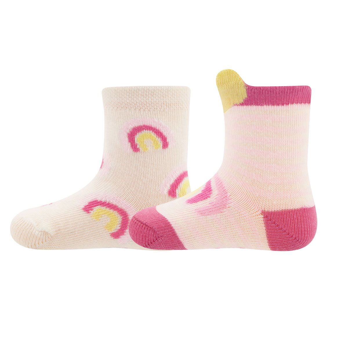 Socken 2er Pack Regenbogen/Herzen