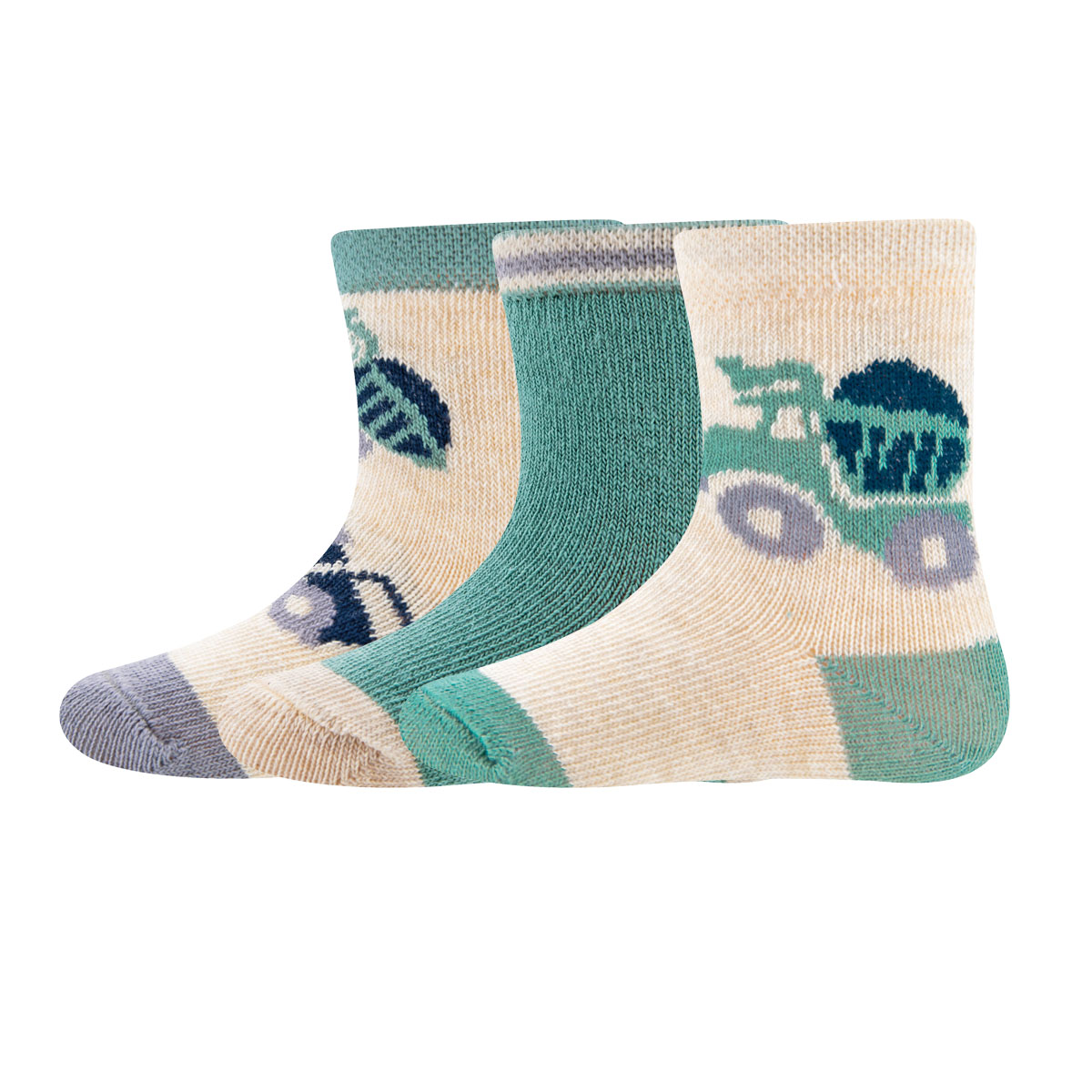 Socken 3er Pack Baustellenfahrzeuge