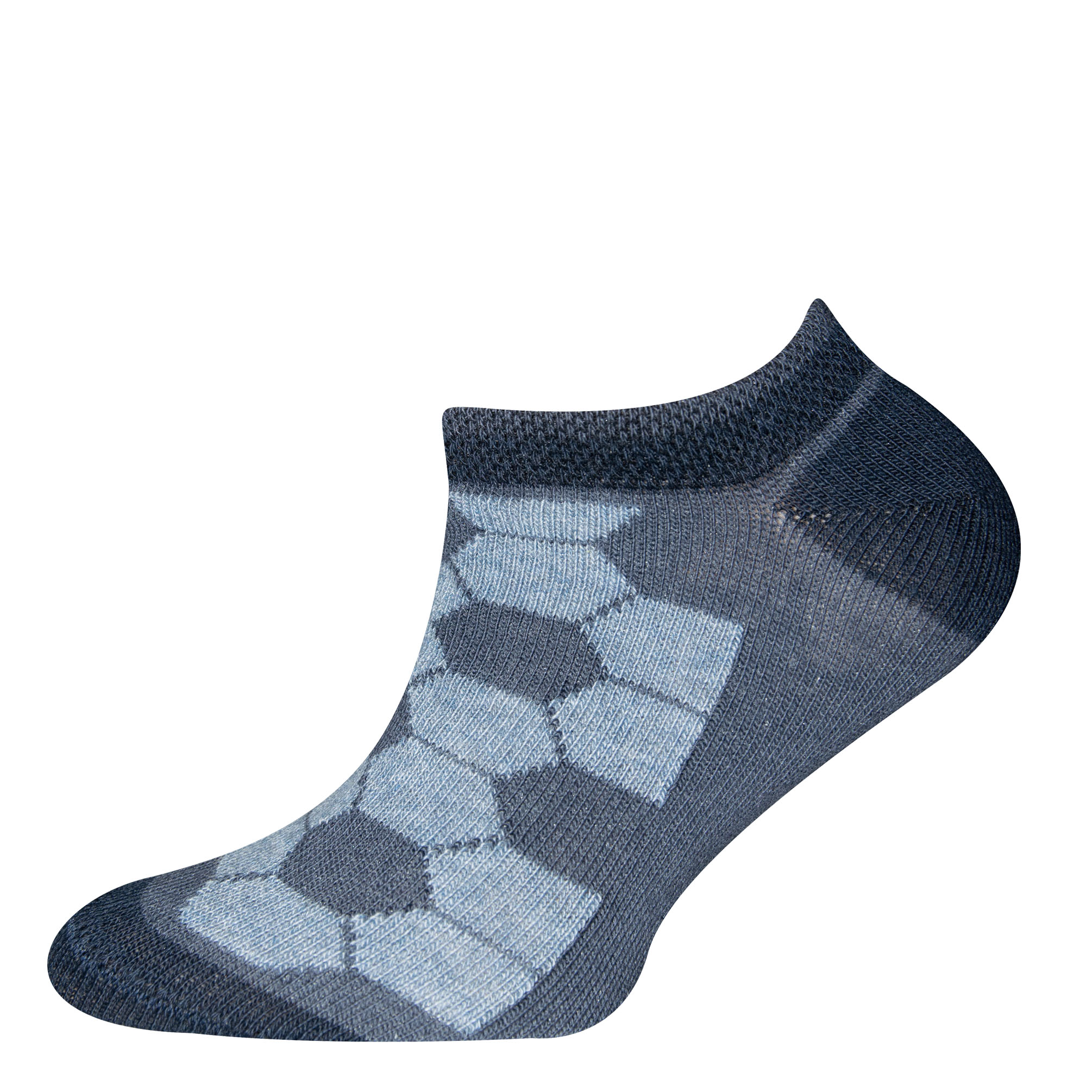 Sneakersocken 3er Pack Fußball/Ringel