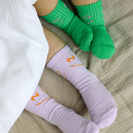 Tennissocken Kinder Neon Smile Mini Me