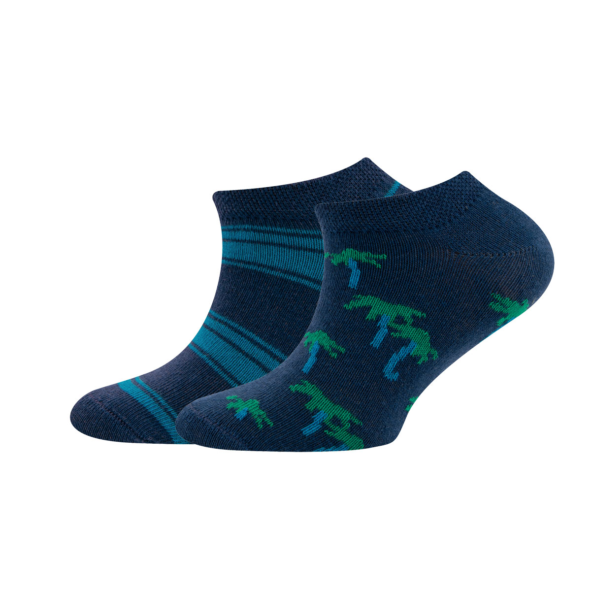 Sneakersocken 2er Pack Palme/Ringel