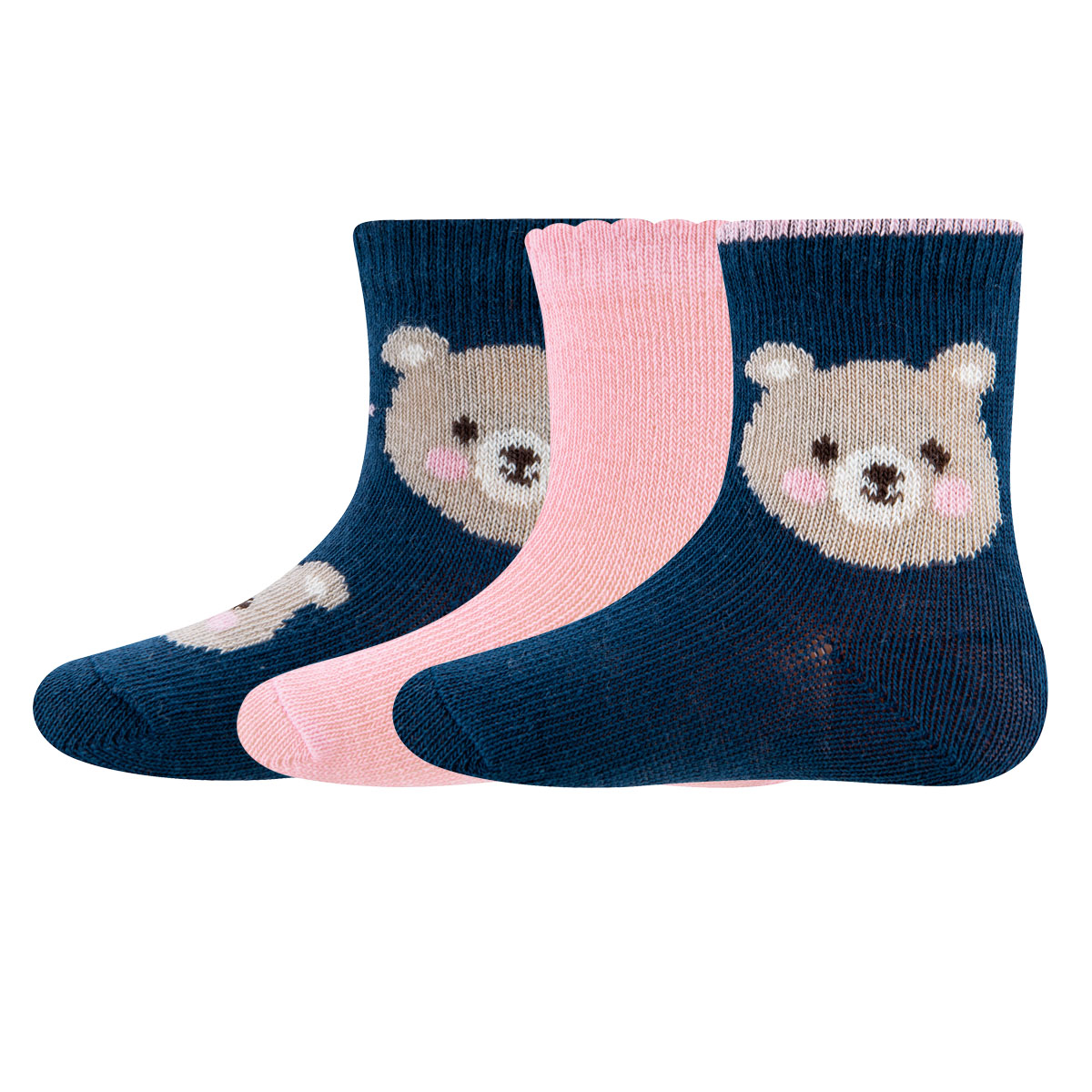 Socken 3er Pack Bären/Uni