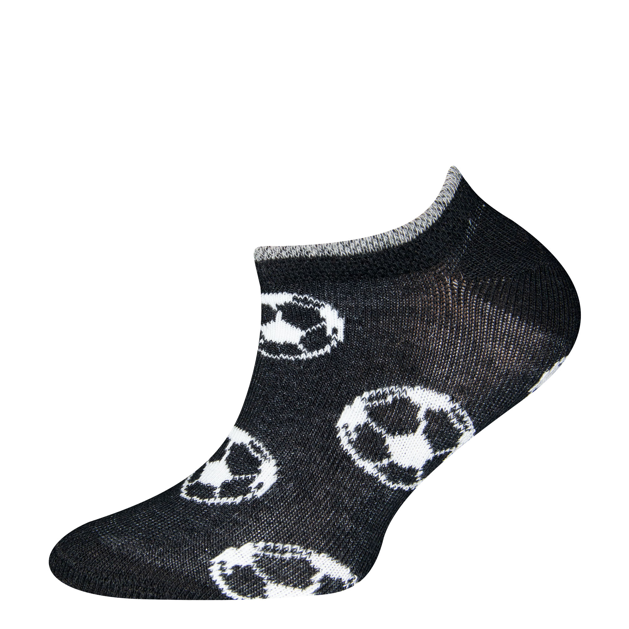 Sneakersocken 3er Pack Fußball/Ringel