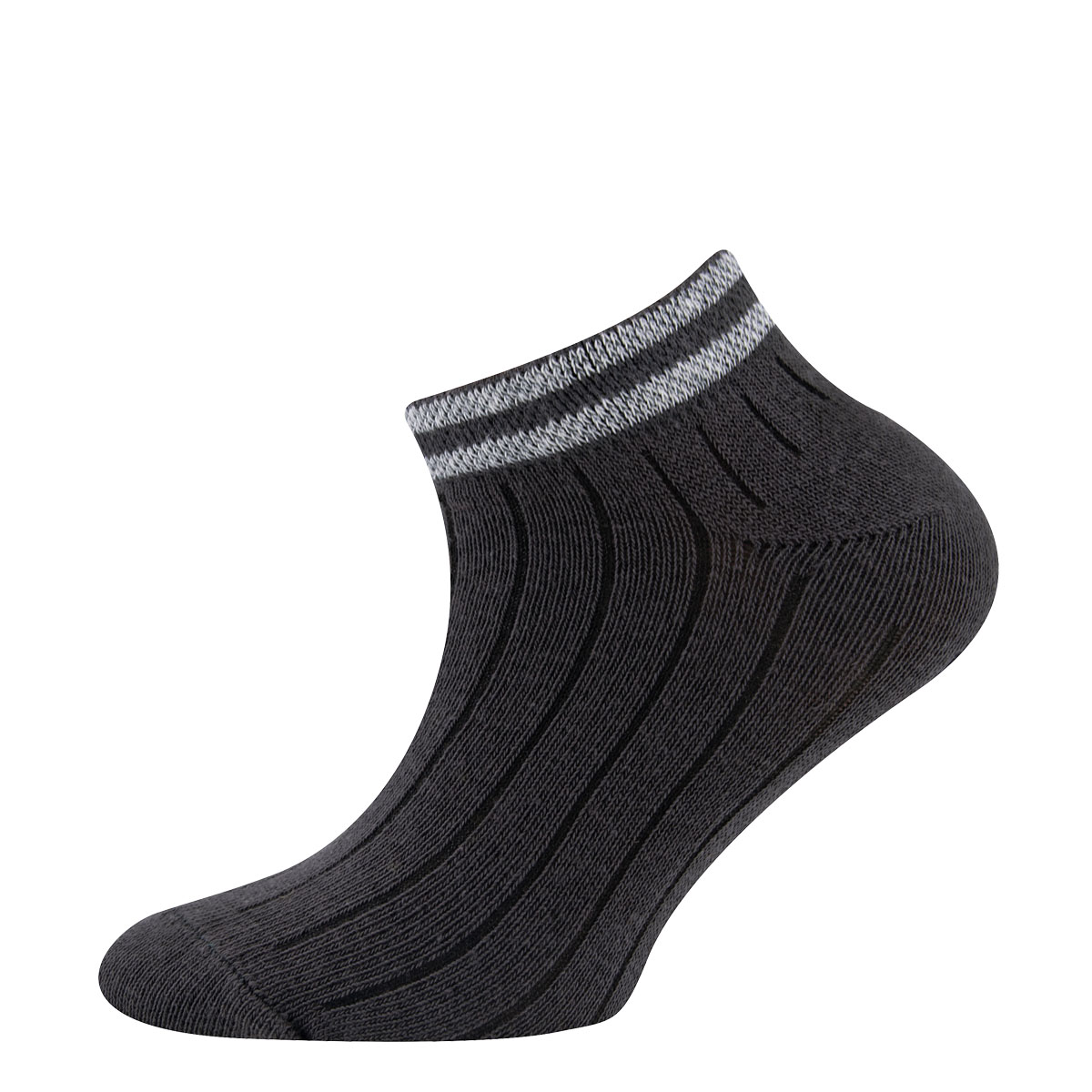 Sneakersocken 3er Pack Ringel/Rippe