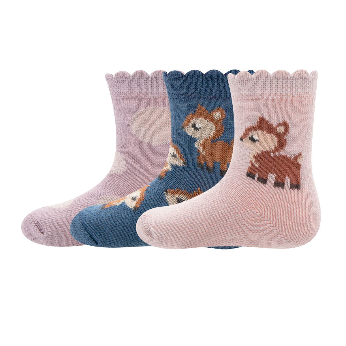 Socken 3er Pack Rehkitz